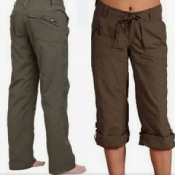 The North Face Pants - The North Face Khaki Green Horizon Tempest Convertible Hiking Pants Size 14